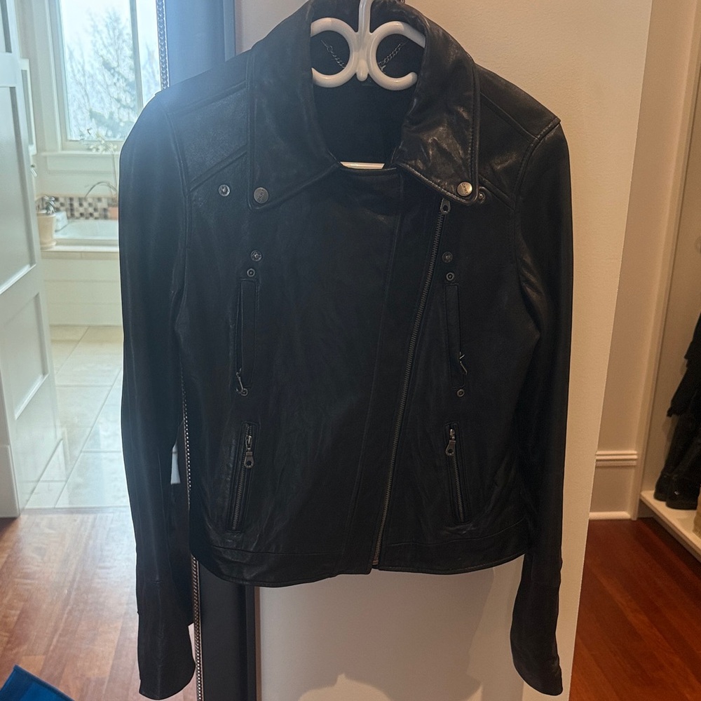 DKNY Women's Black Leather Jacket